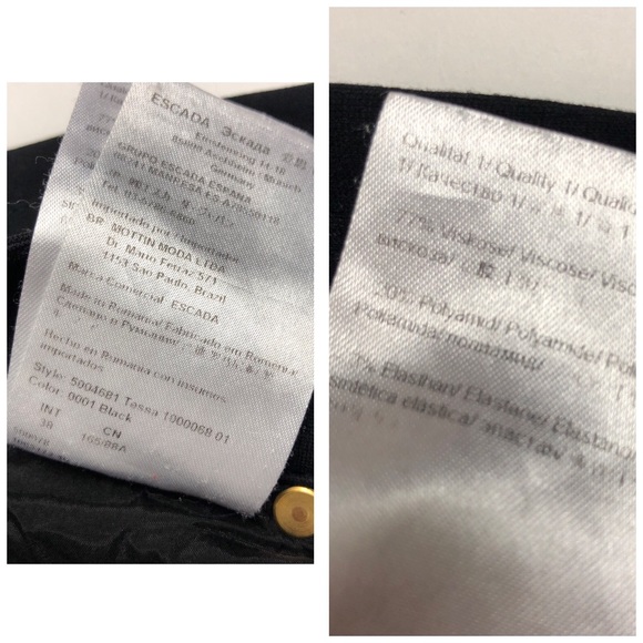 ESCADA Women's Black Viscose Blend Pants - Picture 8 of 8